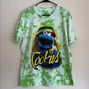cookie monster tie dye shirt